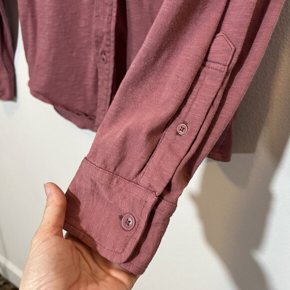 j crew Women’s Shirt Small Size Rose Button Long Sleeves 100% Cotton Pocket - Picture 8 of 8